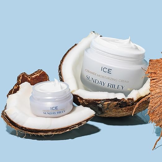 SUNDAY RILEY ICE CERAMIDE AND VITAMIN F MOISTURIZING FACE MOISTURIZER DRY SKIN CREAM