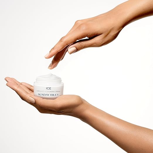 SUNDAY RILEY ICE CERAMIDE AND VITAMIN F MOISTURIZING FACE MOISTURIZER DRY SKIN CREAM
