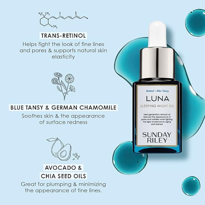 SUNDAY RILEY LUNA RETINOL SLEEPING ANTI AGING NIGHT FACE OIL
