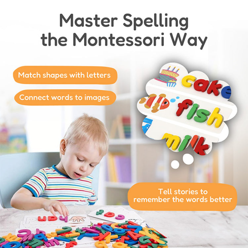MONTESSORI WOODEN SPELLING GAME