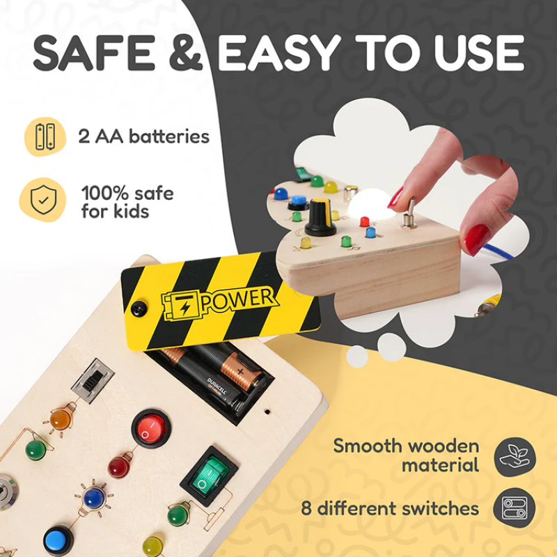 MONTESSORI WOODEN SWITCH BOARD