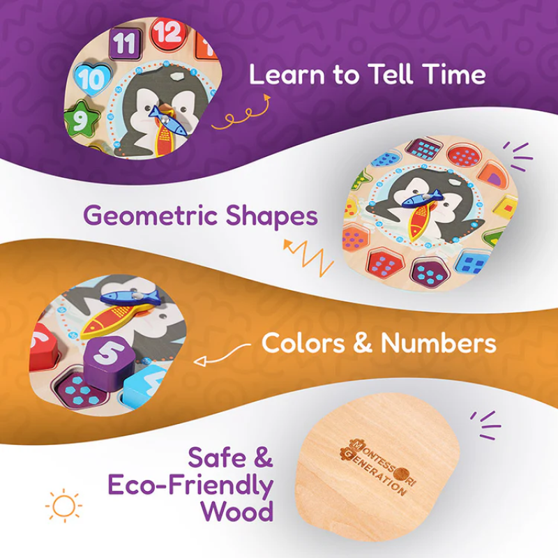 MONTESSORI PENGUIN'S CLOCK