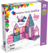 MAGNA-TILES CASTLE 25-PIECE MAGNETIC CONSTRUCTION SET, THE ORIGINAL MAGNETIC BUILDING BRAND