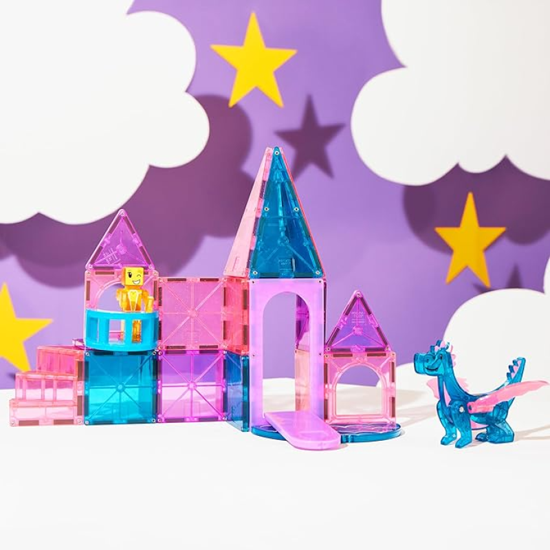 MAGNA-TILES CASTLE 25-PIECE MAGNETIC CONSTRUCTION SET, THE ORIGINAL MAGNETIC BUILDING BRAND