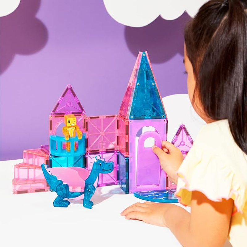 MAGNA-TILES CASTLE 25-PIECE MAGNETIC CONSTRUCTION SET, THE ORIGINAL MAGNETIC BUILDING BRAND