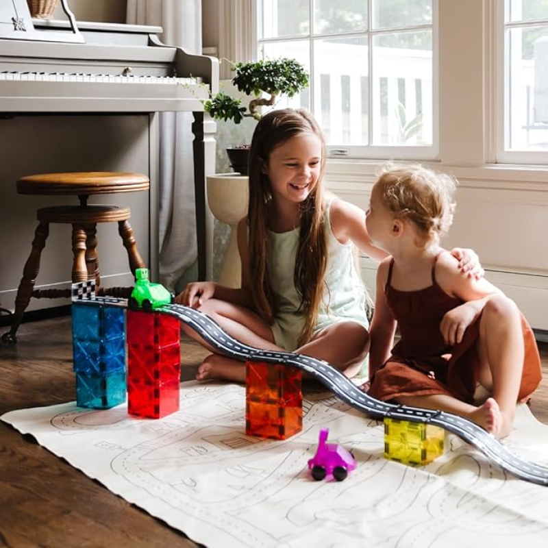 MAGNA-TILES DOWNHILL DUO 40-PIECE MAGNETIC CONSTRUCTION SET, THE ORIGINAL MAGNETIC BUILDING BRAND