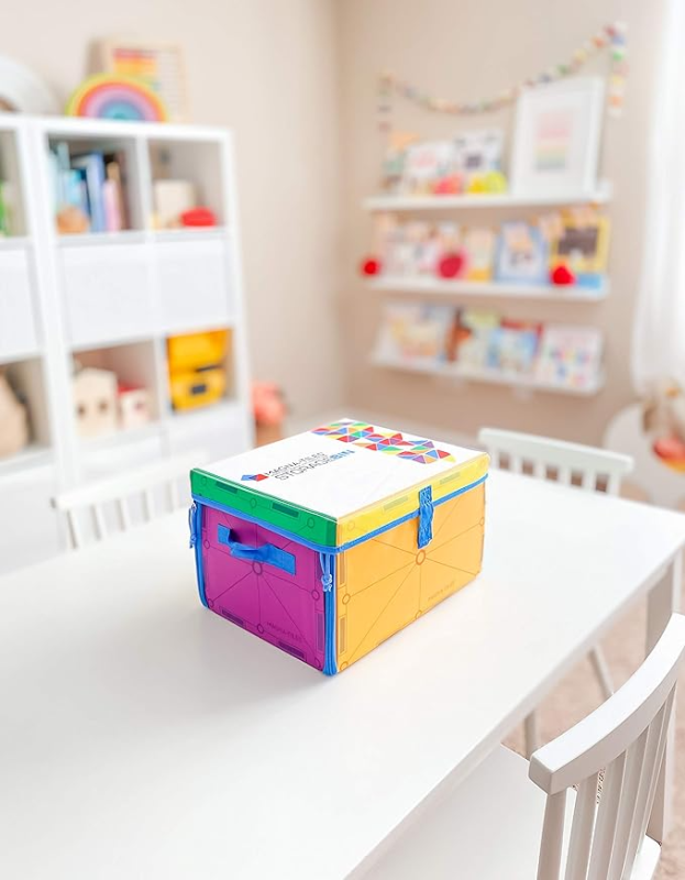 MAGNA-TILES STORAGE BIN & INTERACTIVE PLAY-MAT, THE ORIGINAL MAGNETIC BUILDING BRAND