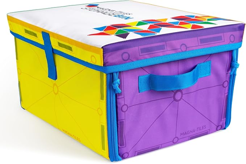 MAGNA-TILES STORAGE BIN & INTERACTIVE PLAY-MAT, THE ORIGINAL MAGNETIC BUILDING BRAND