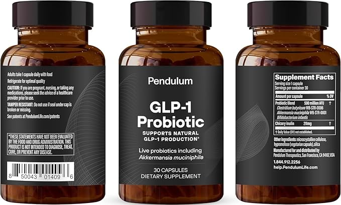 PENDULUM GLP-1 PROBIOTIC - 500M AFU MULTI-STRAIN PROBIOTIC + PREBIOTIC, NATURALLY SUPPORT GLP-1 PRODUCTION & CURB APPETITE