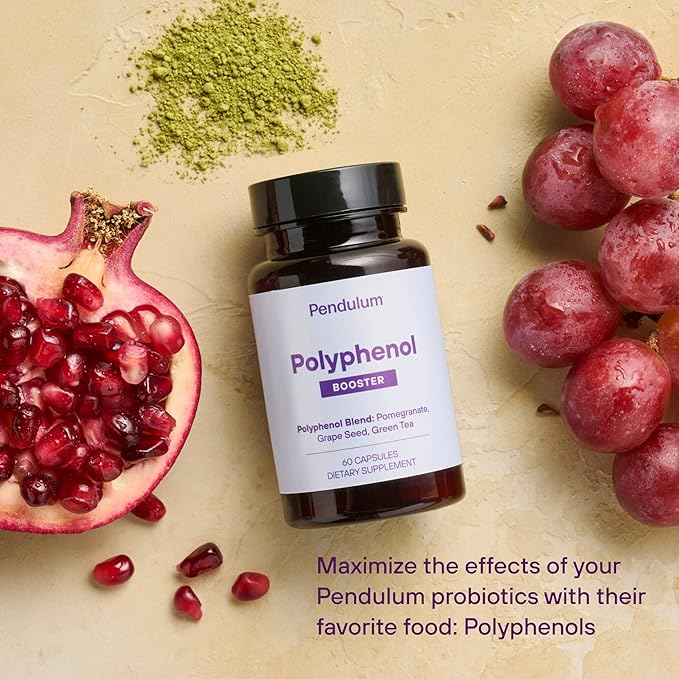 PENDULUM POLYPHENOL BOOSTER, ANTIOXIDANT FROM SUPERFOODS, BENEFICIAL PLANT COMPOUNDS FOR GOOD HEALTH, HELPS BOOST AKKERMANSIA MUCINIPHILA FOR MEN & WOMEN (60 CAPSULES, 1-PACK)