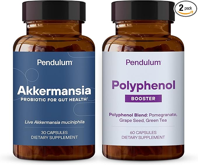 PENDULUM AKKERMANSIA & POLYPHENOL BOOSTER BUNDLE - LIVE PROBIOTIC SUPPLEMENT FOR IMPROVING DIGESTIVE & CARDIO HEALTH