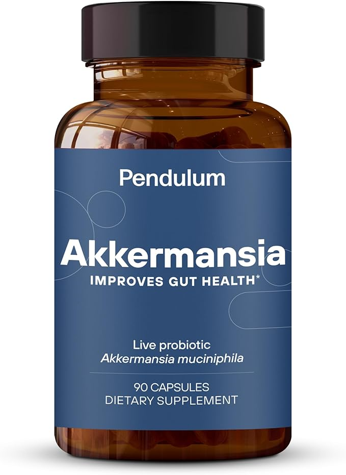 PENDULUM AKKERMANSIA PROBIOTIC WITH PREBIOTIC FIBER - DELAYED RELEASE CAPSULES, THIRD-PARTY TESTED, AUTHENTIC 100M AFU LIVE STRAIN FOR GUT HEALTH & GLP-1 SUPPORT FOR MEN & WOMEN (90 CAPSULES, 1-PACK)