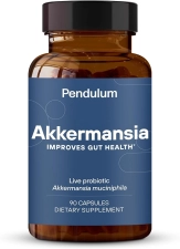 PENDULUM AKKERMANSIA PROBIOTIC WITH PREBIOTIC FIBER - DELAYED RELEASE CAPSULES, THIRD-PARTY TESTED, AUTHENTIC 100M AFU LIVE STRAIN FOR GUT HEALTH & GLP-1 SUPPORT FOR MEN & WOMEN (90 CAPSULES, 1-PACK)