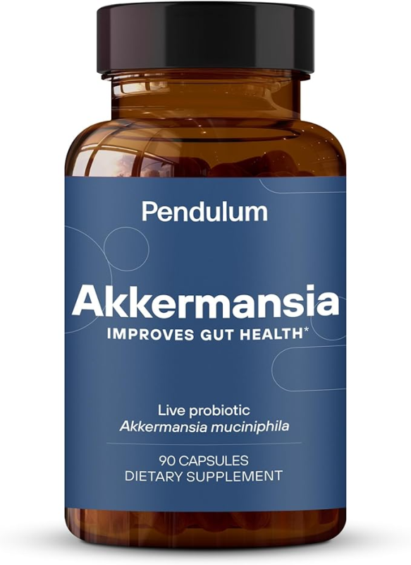 PENDULUM AKKERMANSIA PROBIOTIC WITH PREBIOTIC FIBER - DELAYED RELEASE CAPSULES, THIRD-PARTY TESTED, AUTHENTIC 100M AFU LIVE STRAIN FOR GUT HEALTH & GLP-1 SUPPORT FOR MEN & WOMEN (90 CAPSULES, 1-PACK)