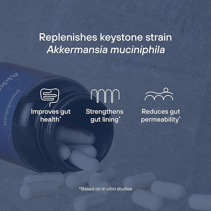 PENDULUM AKKERMANSIA PROBIOTIC WITH PREBIOTIC FIBER - DELAYED RELEASE CAPSULES, THIRD-PARTY TESTED, AUTHENTIC 100M AFU LIVE STRAIN FOR GUT HEALTH & GLP-1 SUPPORT FOR MEN & WOMEN (90 CAPSULES, 1-PACK)
