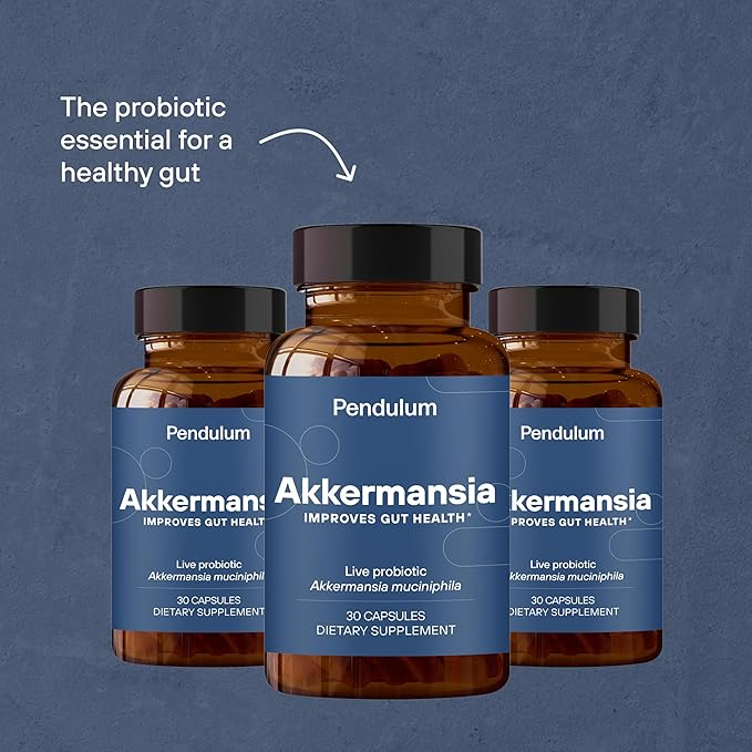 PENDULUM AKKERMANSIA PROBIOTIC WITH PREBIOTIC FIBER - DELAYED RELEASE CAPSULES, THIRD-PARTY TESTED, AUTHENTIC 100M AFU LIVE STRAIN FOR GUT HEALTH & GLP-1 SUPPORT FOR MEN & WOMEN (90 CAPSULES, 1-PACK)