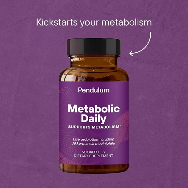 BEHEMOTH LABZ PENDULUM METABOLIC DAILY - MULTI-STRAIN PROBIOTIC WITH AKKERMANSIA MUCINIPHILA TO SUPPORT METABOLISM AND SUSTAIN ENERGY LEVELS - FOR WOMEN AND MEN - 90 CAPSULES (1 PACK)