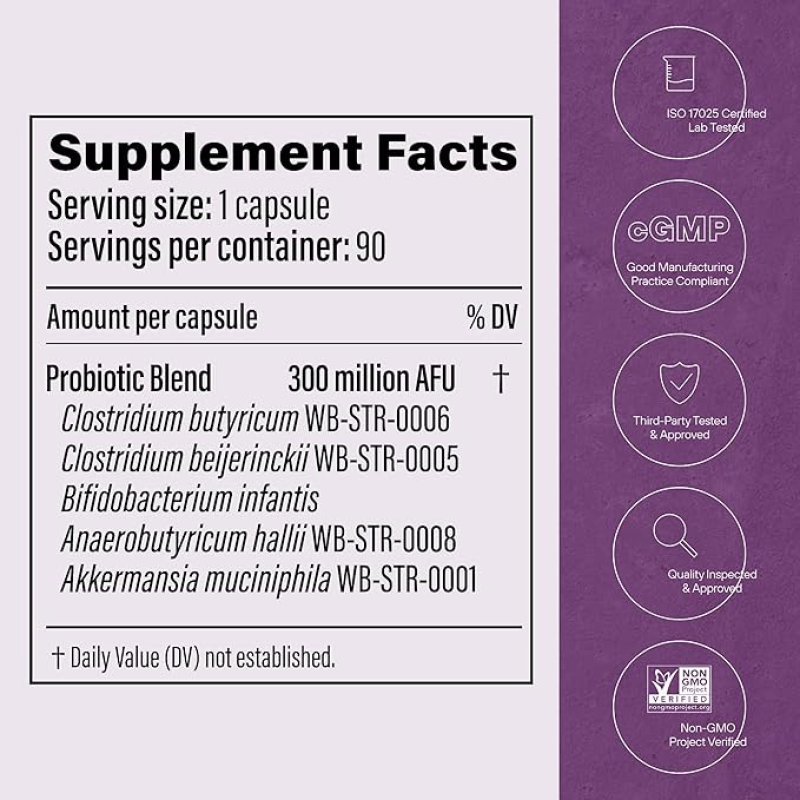 BEHEMOTH LABZ PENDULUM METABOLIC DAILY - MULTI-STRAIN PROBIOTIC WITH AKKERMANSIA MUCINIPHILA TO SUPPORT METABOLISM AND SUSTAIN ENERGY LEVELS - FOR WOMEN AND MEN - 90 CAPSULES (1 PACK)