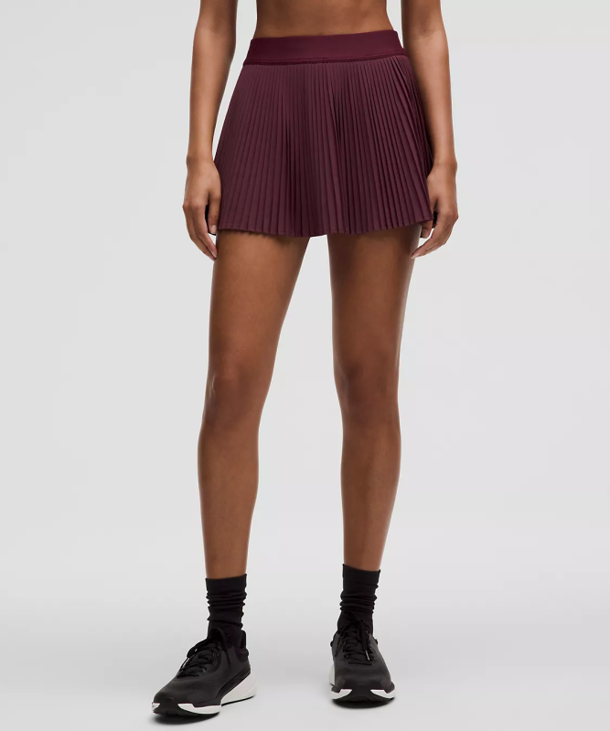 LULULEMON VARSITY HIGH-RISE PLEATED TENNIS SKIRT