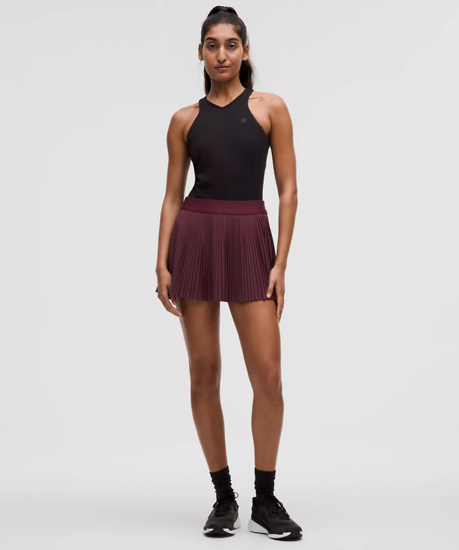 LULULEMON VARSITY HIGH-RISE PLEATED TENNIS SKIRT