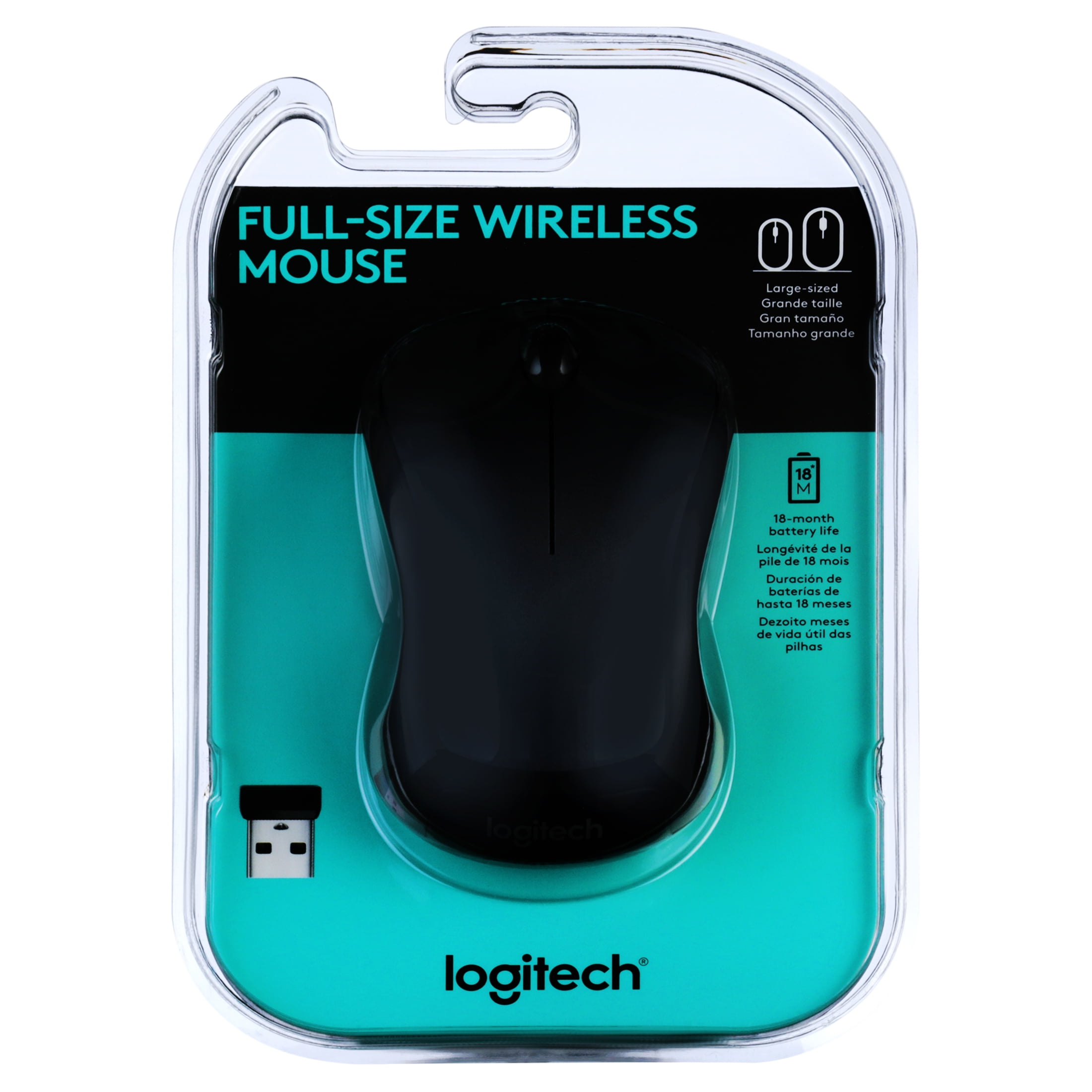LOGITECH GRAY WIRELESS FULL SIZE MOUSE