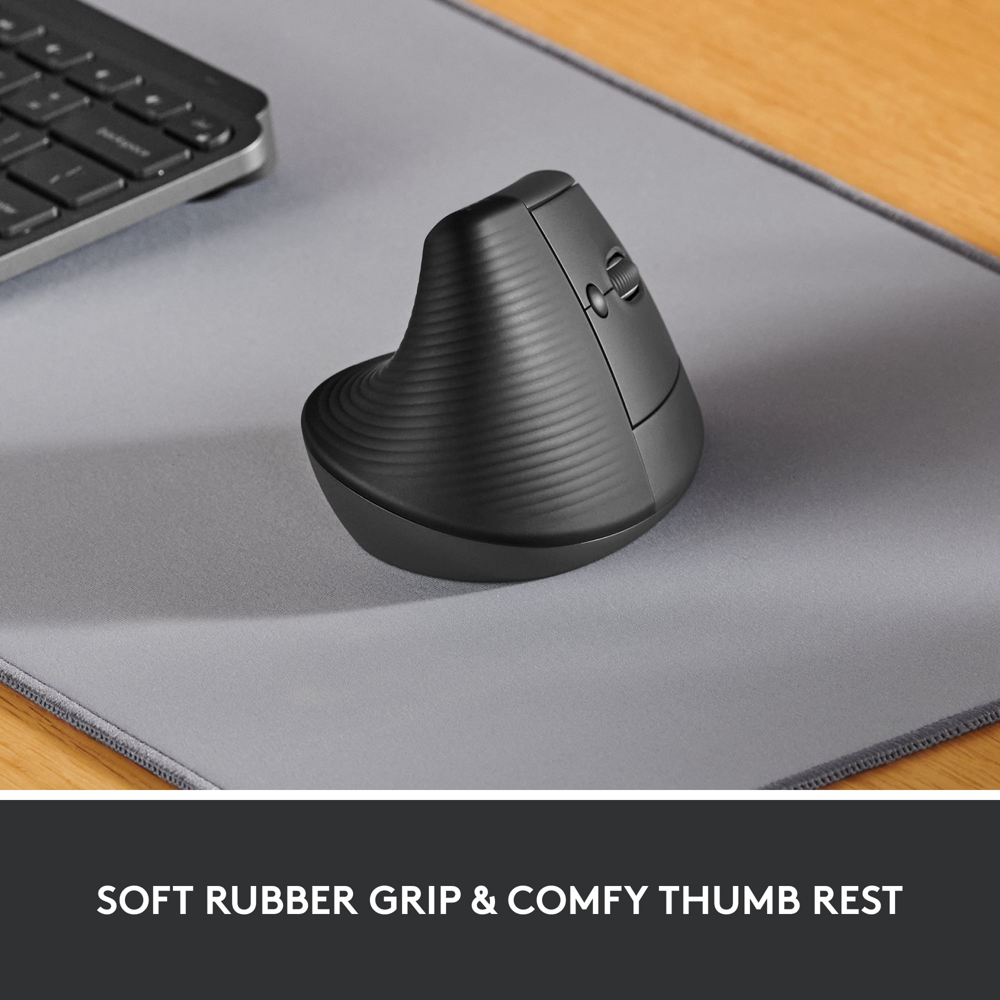 LOGITECH LIFT VERTICAL ERGONOMIC MOUSE WIRELESS BLUETOOTH LOGI BOLT USB RECEIVER GRAPHITE AMSEPTM