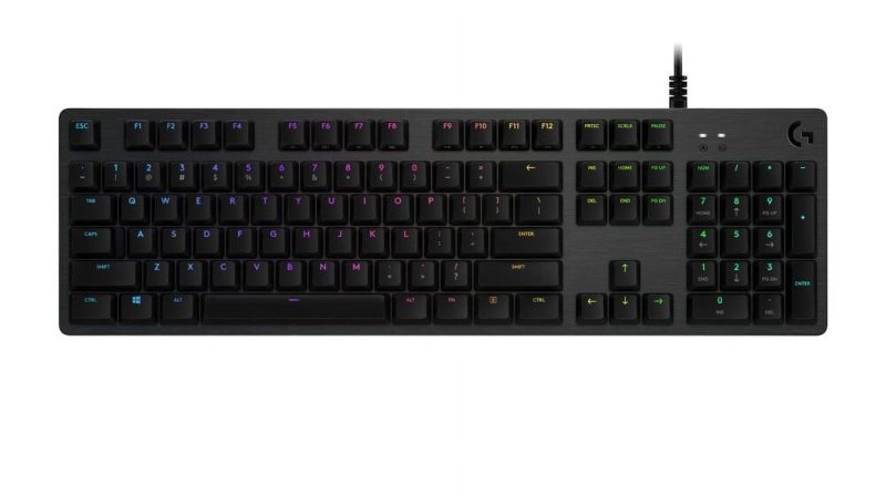 LOGITECH G512 CARBON RGB GAMING KEYBOARD WITH GX BROWN SWITCHES - TACTILE & USB PASSTHROUGH