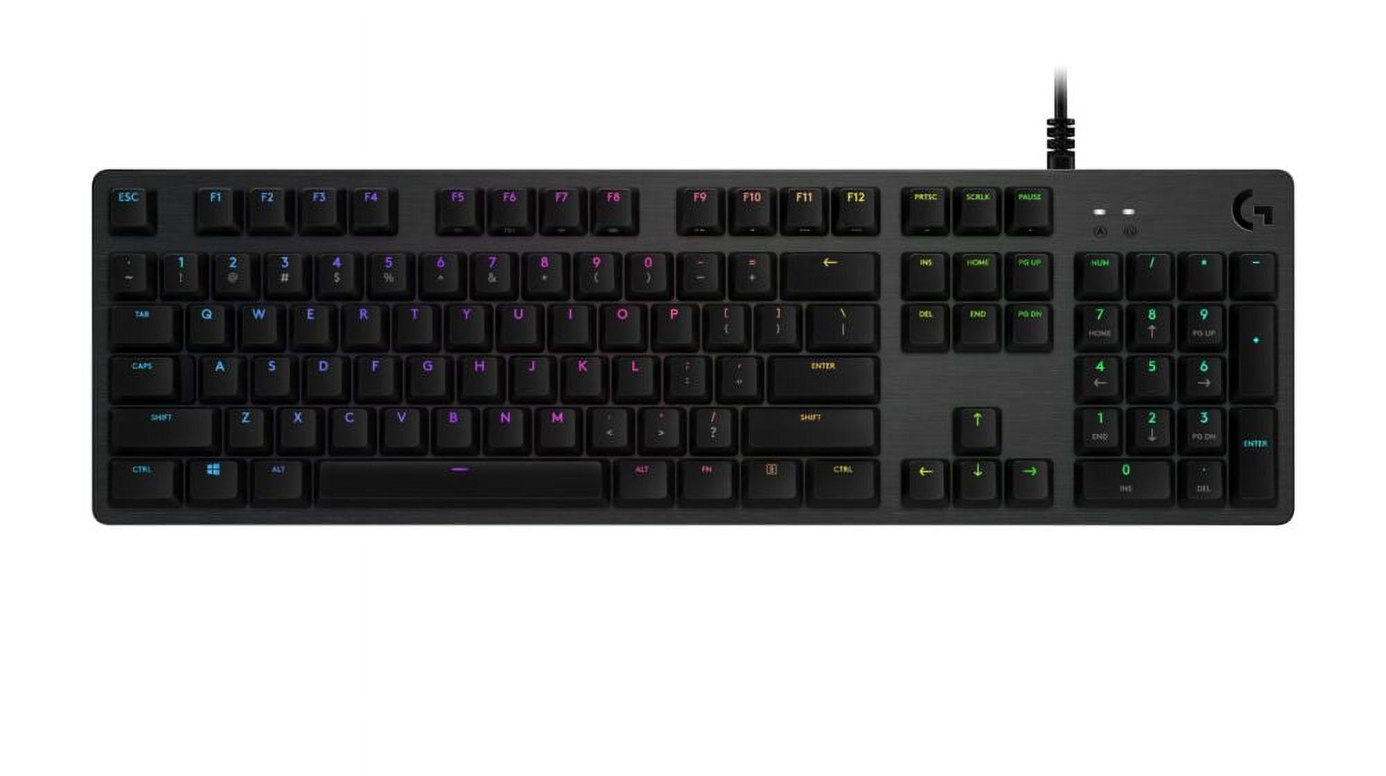 LOGITECH G512 CARBON LIGHTSYNC RGB GAMING KEYBOARD WITH GX BROWN SWITCHES AND USB PASSTHROUGH