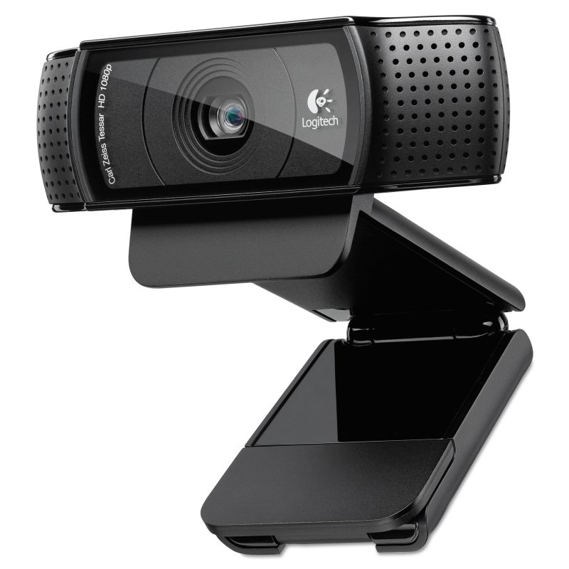 LOGITECH C920 HD PRO WEBCAM 1080P BLACK FOR CRYSTAL-CLEAR VIDEO CALLS