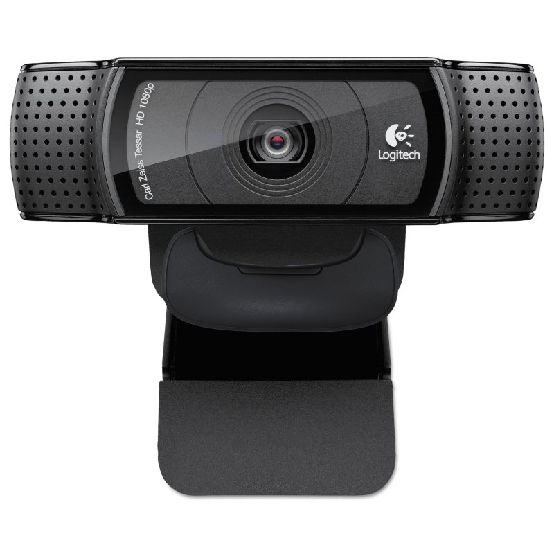 LOGITECH C920 HD PRO WEBCAM 1080P BLACK FOR CRYSTAL-CLEAR VIDEO CALLS