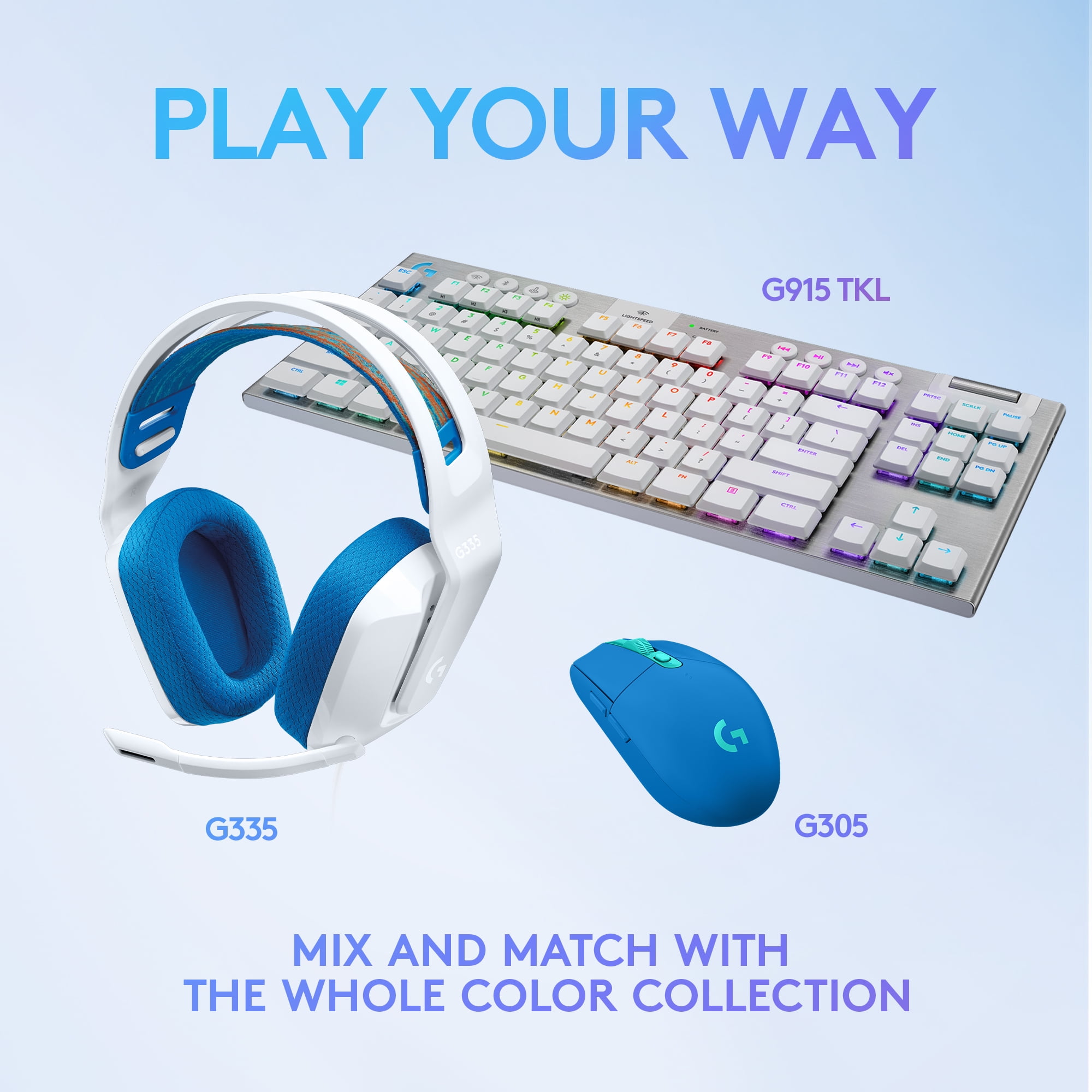 LOGITECH G335 WHITE PC GAMING OVER EAR HEADSET