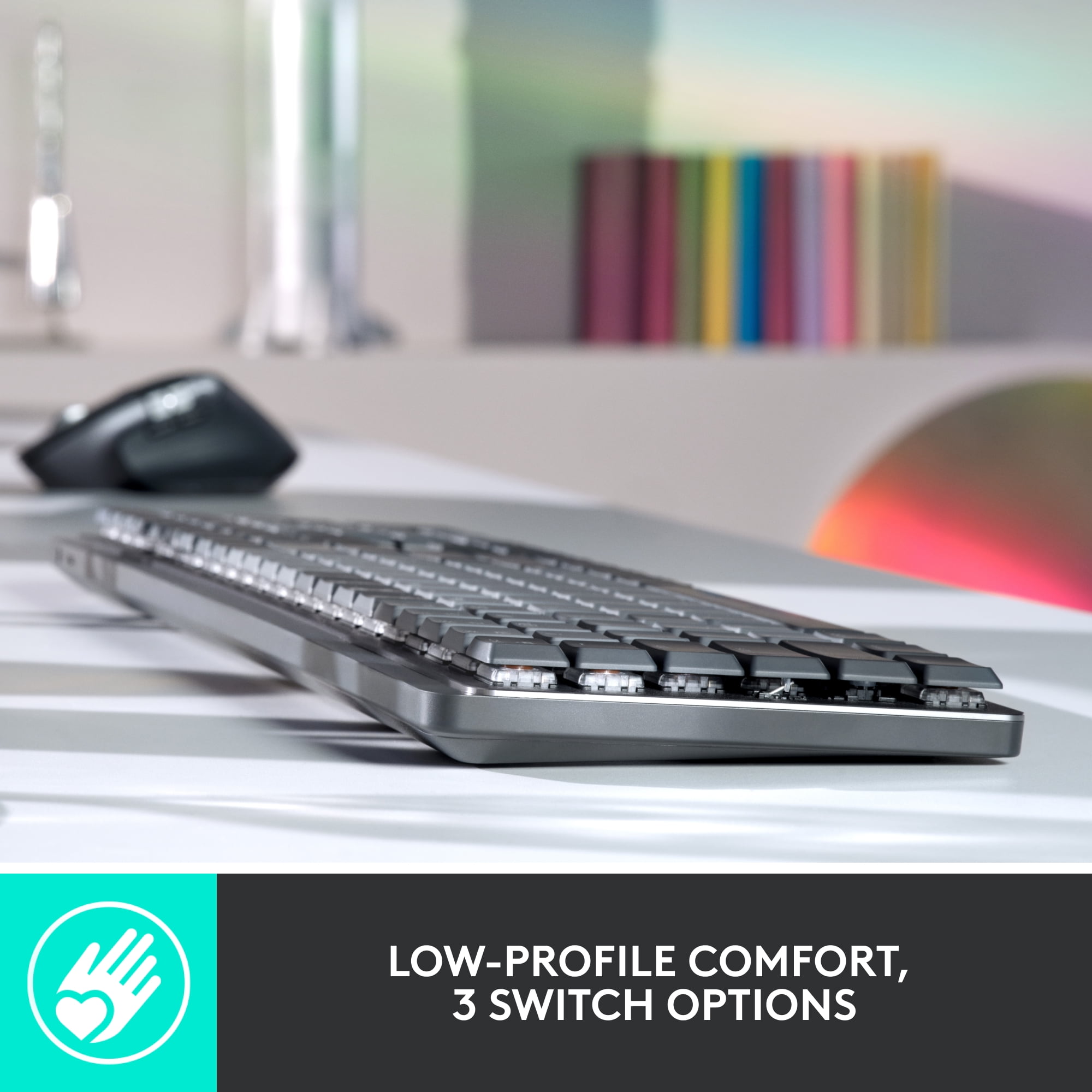 LOGITECH MX WIRELESS MECHANICAL KEYBOARD FOR ULTIMATE TYPING EXPERIENCE