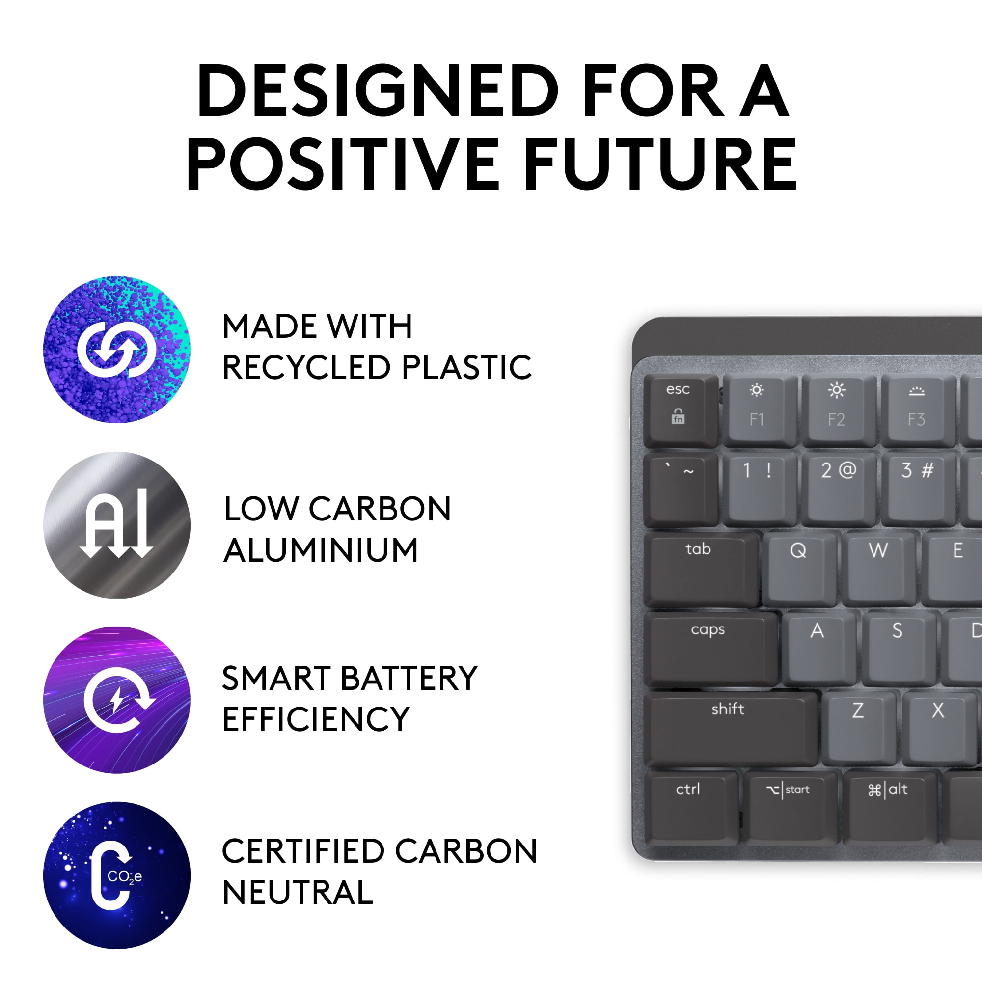LOGITECH MX WIRELESS MECHANICAL KEYBOARD FOR ULTIMATE TYPING EXPERIENCE