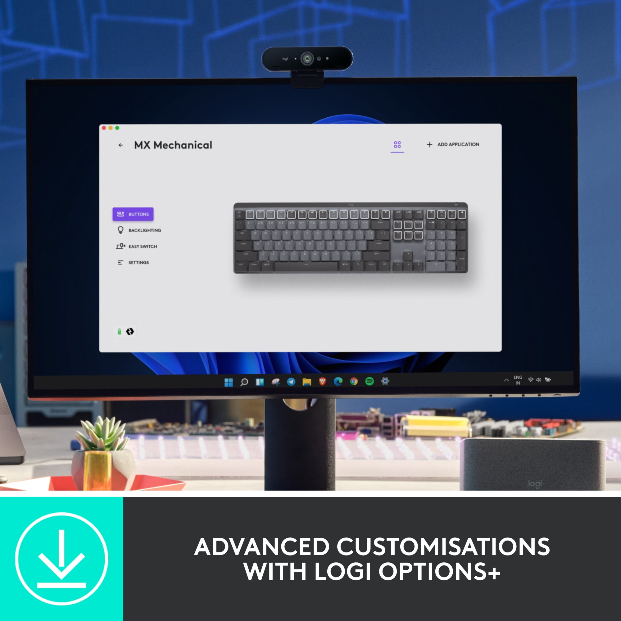 LOGITECH MX WIRELESS MECHANICAL KEYBOARD FOR ULTIMATE TYPING EXPERIENCE