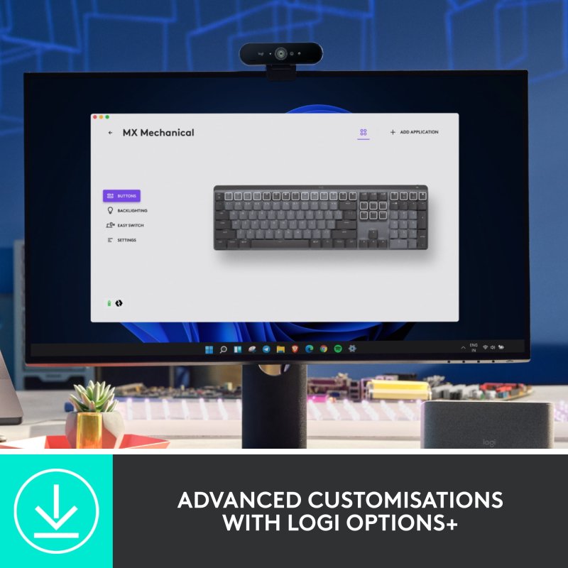 LOGITECH MX WIRELESS MECHANICAL KEYBOARD FOR ULTIMATE TYPING EXPERIENCE