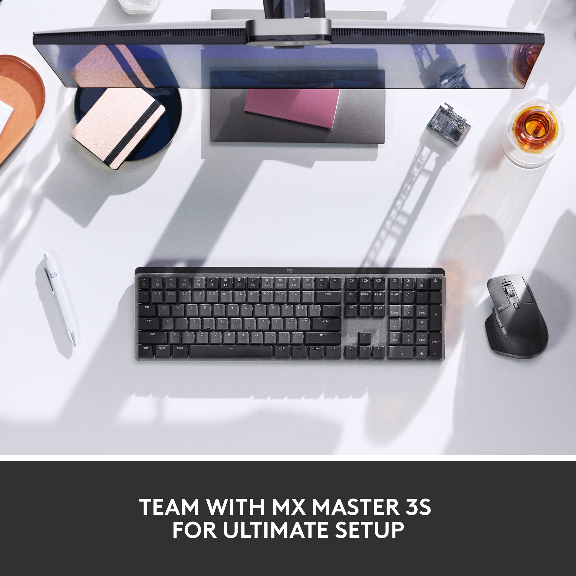 LOGITECH MX WIRELESS MECHANICAL KEYBOARD FOR ULTIMATE TYPING EXPERIENCE