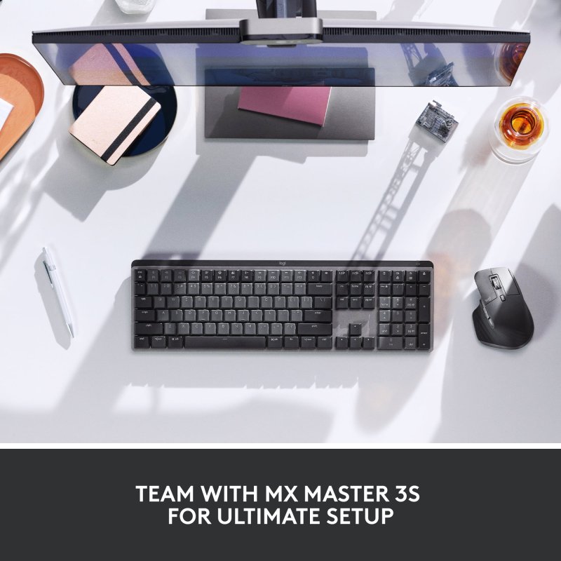 LOGITECH MX WIRELESS MECHANICAL KEYBOARD FOR ULTIMATE TYPING EXPERIENCE