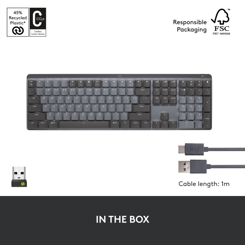 LOGITECH MX WIRELESS MECHANICAL KEYBOARD FOR ULTIMATE TYPING EXPERIENCE