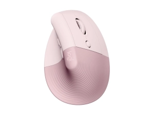 LOGITECH LIFT VERTICAL ERGONOMIC WIRELESS MOUSE LOGI BOLT USB RECEIVER QUIET CLICKS 4 BUTTONS WINDOWS MACOS IPADOS LAPTOP PC ROSE