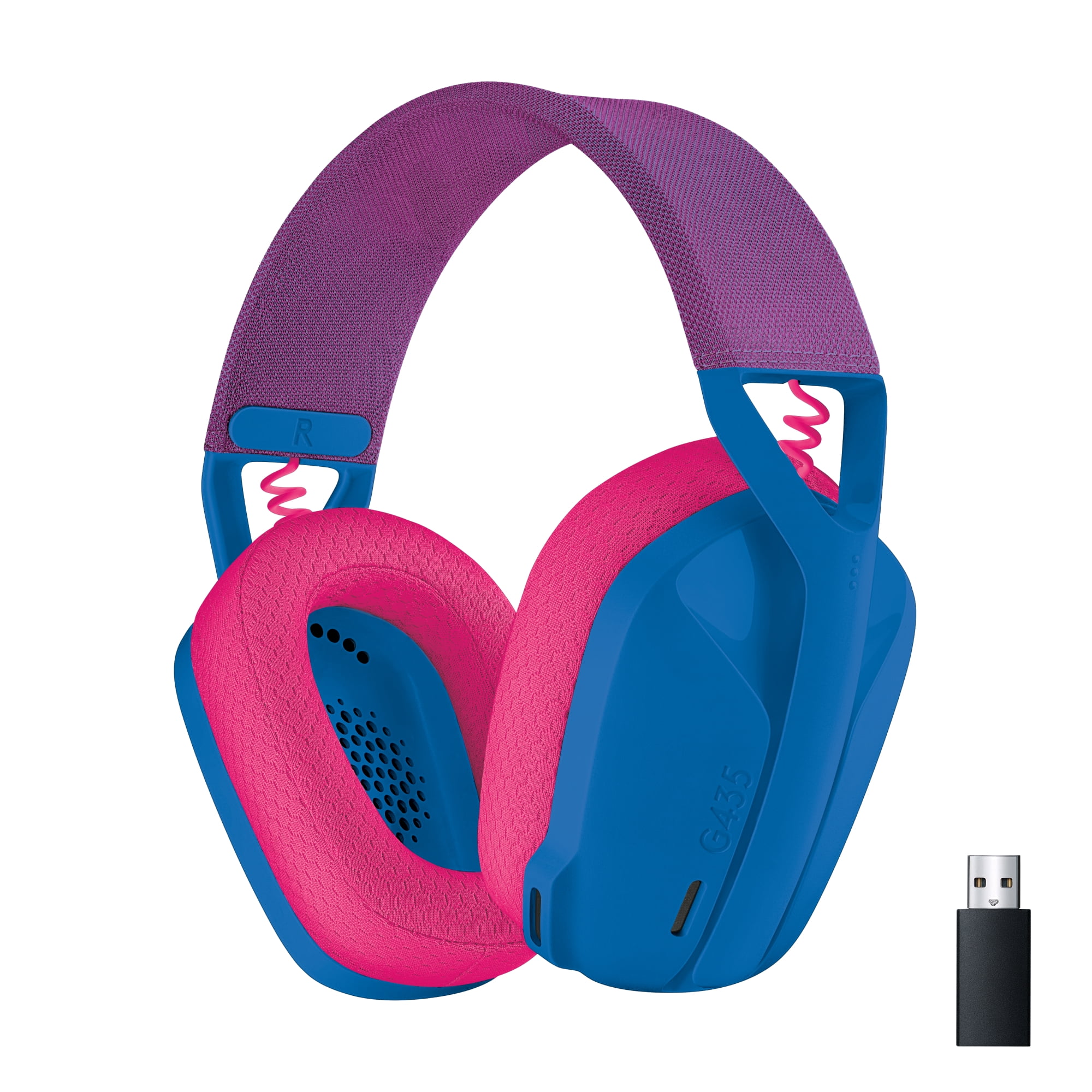 LOGITECH G435 LIGHTSPEED WIRELESS GAMING HEADSET BLUE RASPBERRY