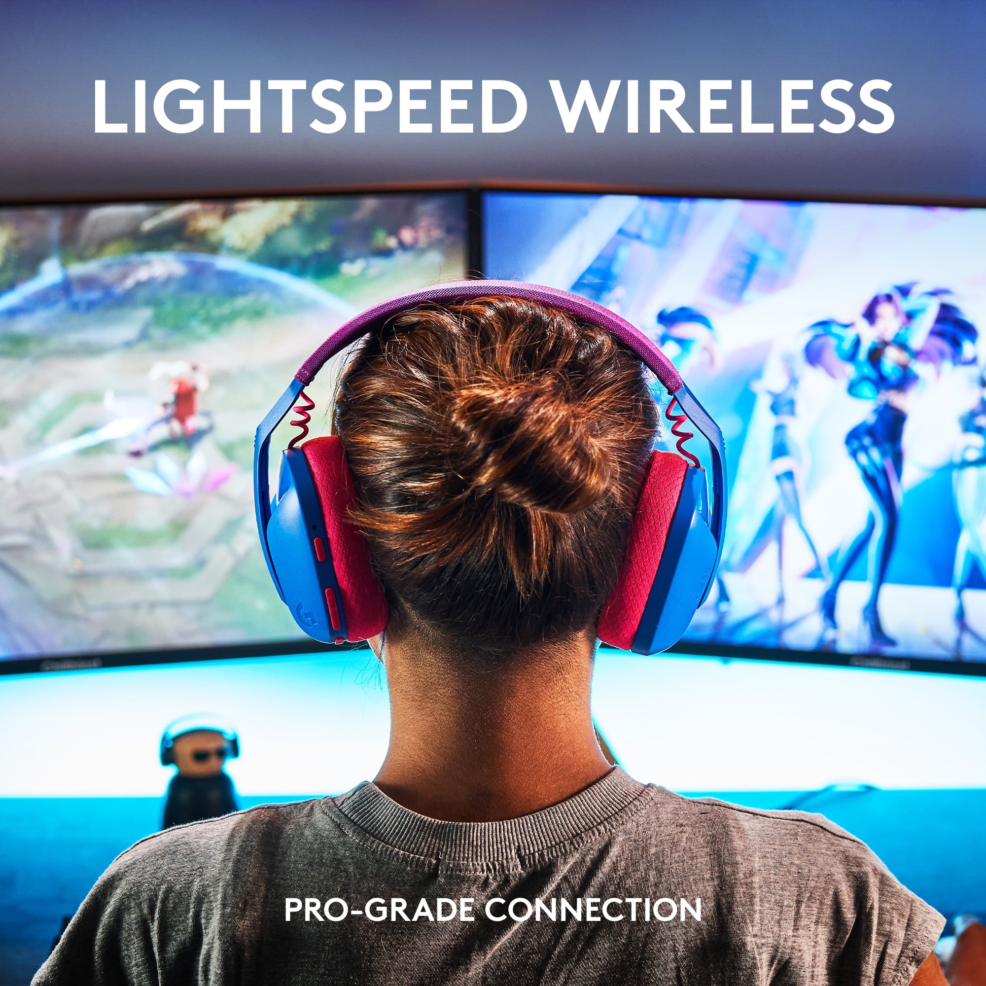 LOGITECH G435 LIGHTSPEED WIRELESS GAMING HEADSET BLUE RASPBERRY