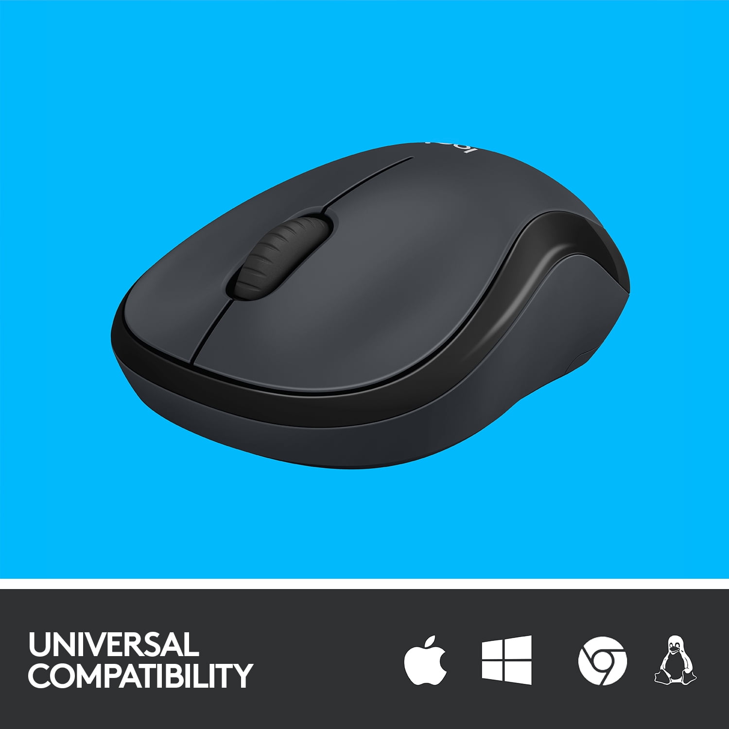 LOGITECH SILENT WIRELESS MOUSE 2.4 GHZ USB RECEIVER 1000 DPI OPTICAL TRACKING BLACK