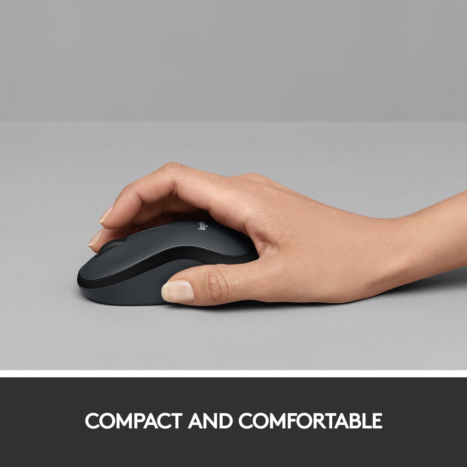 LOGITECH SILENT WIRELESS MOUSE 2.4 GHZ USB RECEIVER 1000 DPI OPTICAL TRACKING BLACK