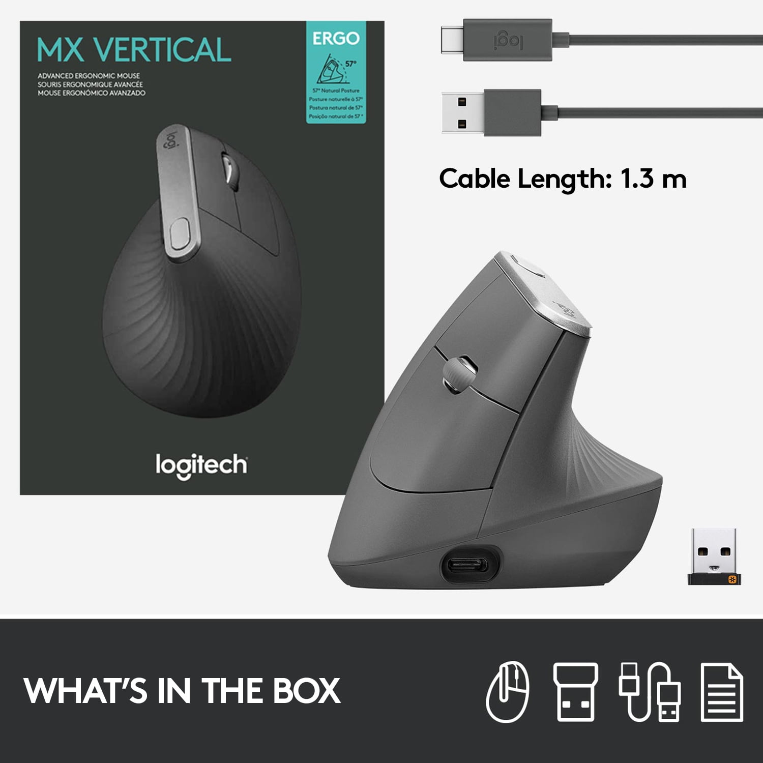 LOGITECH MX VERTICAL ERGONOMIC WIRELESS MOUSE