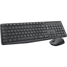 LOGITECH MK235 WIRELESS KEYBOARD MOUSE COMBO WINDOWS 2.4 GHZ USB RECEIVER 15 FN KEYS LONG BATTERY LIFE PC LAPTOP COMPATIBLE