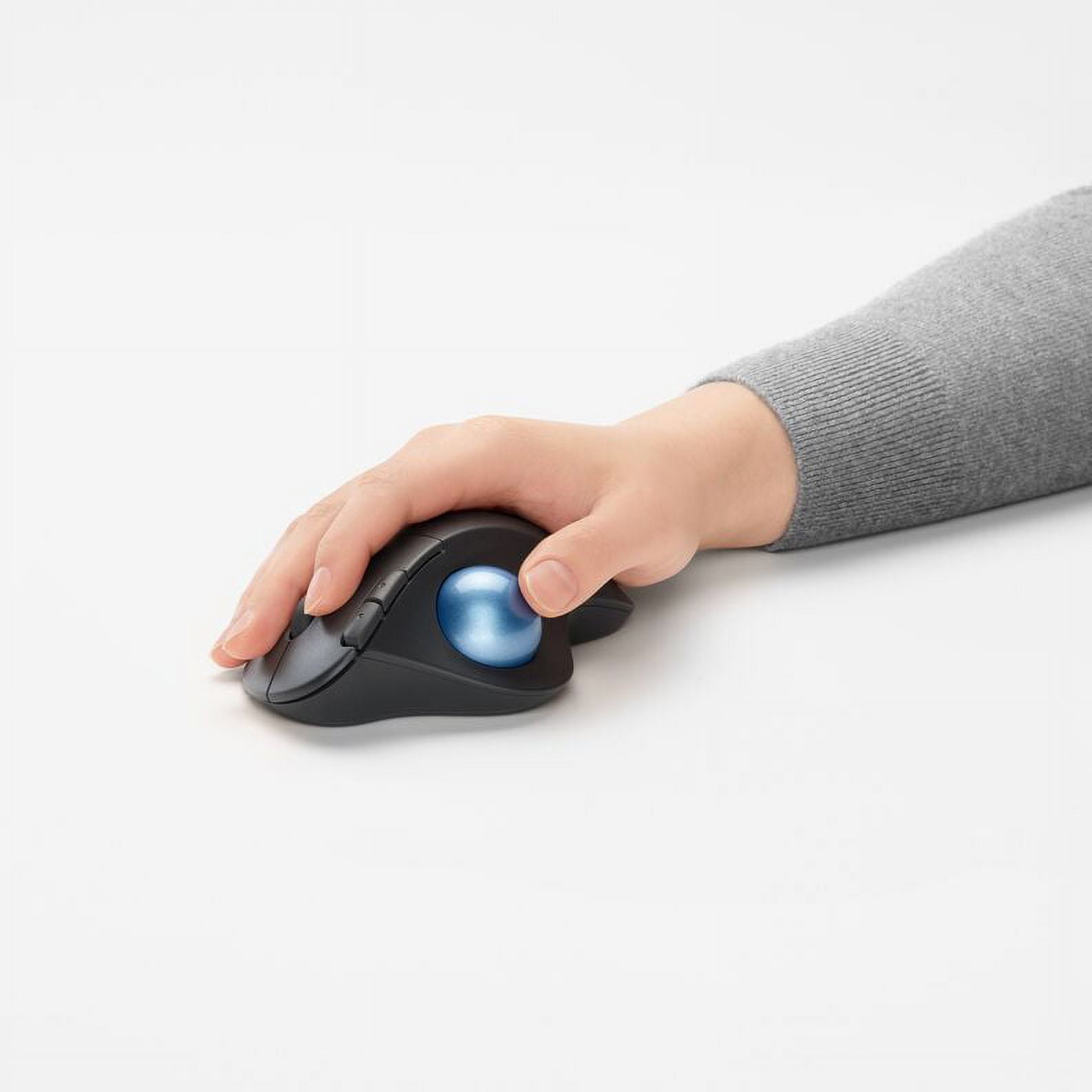 LOGITECH ERGONOMIC WIRELESS TRACKBALL MOUSE WITH EASY THUMB CONTROL SMOOTH TRACKING BLACK