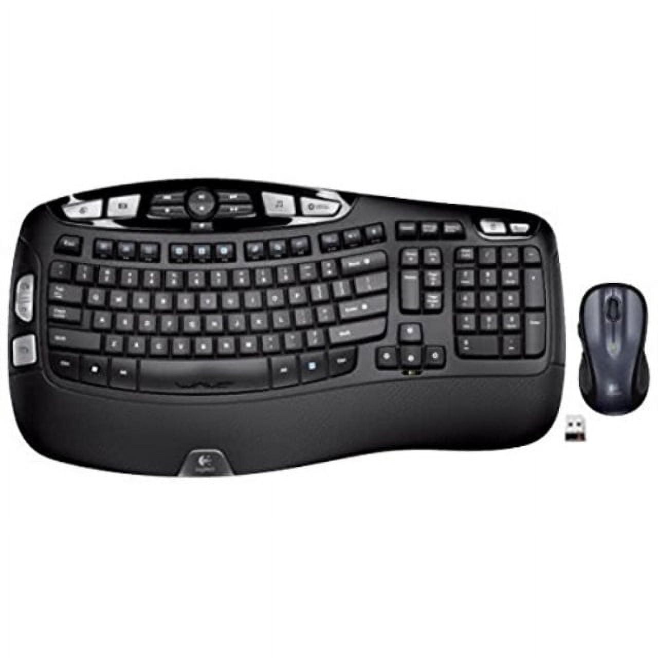 LOGITECH MK550 WIRELESS WAVE KEYBOARD MOUSE COMBO WITH LONG BATTERY LIFE ERGONOMIC DESIGN BLACK