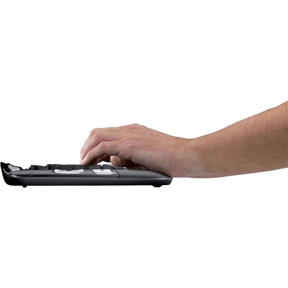 LOGITECH MK550 WIRELESS WAVE KEYBOARD MOUSE COMBO WITH LONG BATTERY LIFE ERGONOMIC DESIGN BLACK