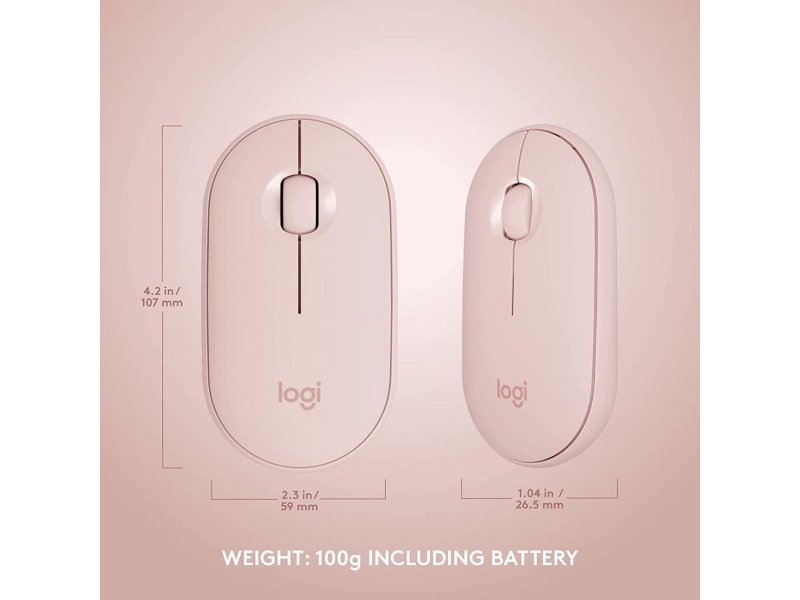 LOGITECH MK470 SLIM ROSE WIRELESS KEYBOARD AND MOUSE COMBO