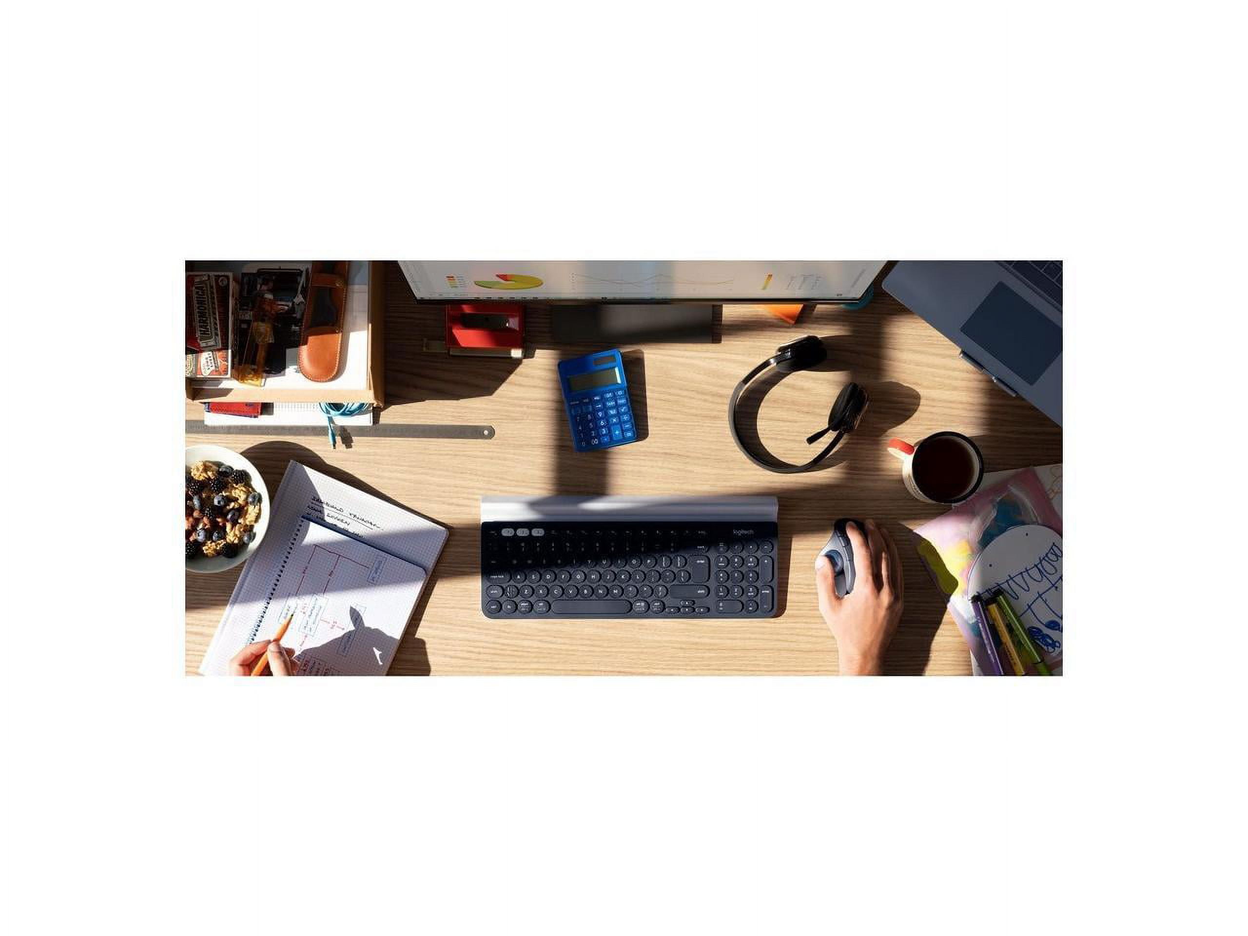LOGITECH ERGO M575 WIRELESS TRACKBALL MOUSE EASY THUMB CONTROL PRECISION SMOOTH TRACKING ERGONOMIC COMFORT DESIGN WINDOWS PC MAC BLUETOOTH USB GRAPHITE.